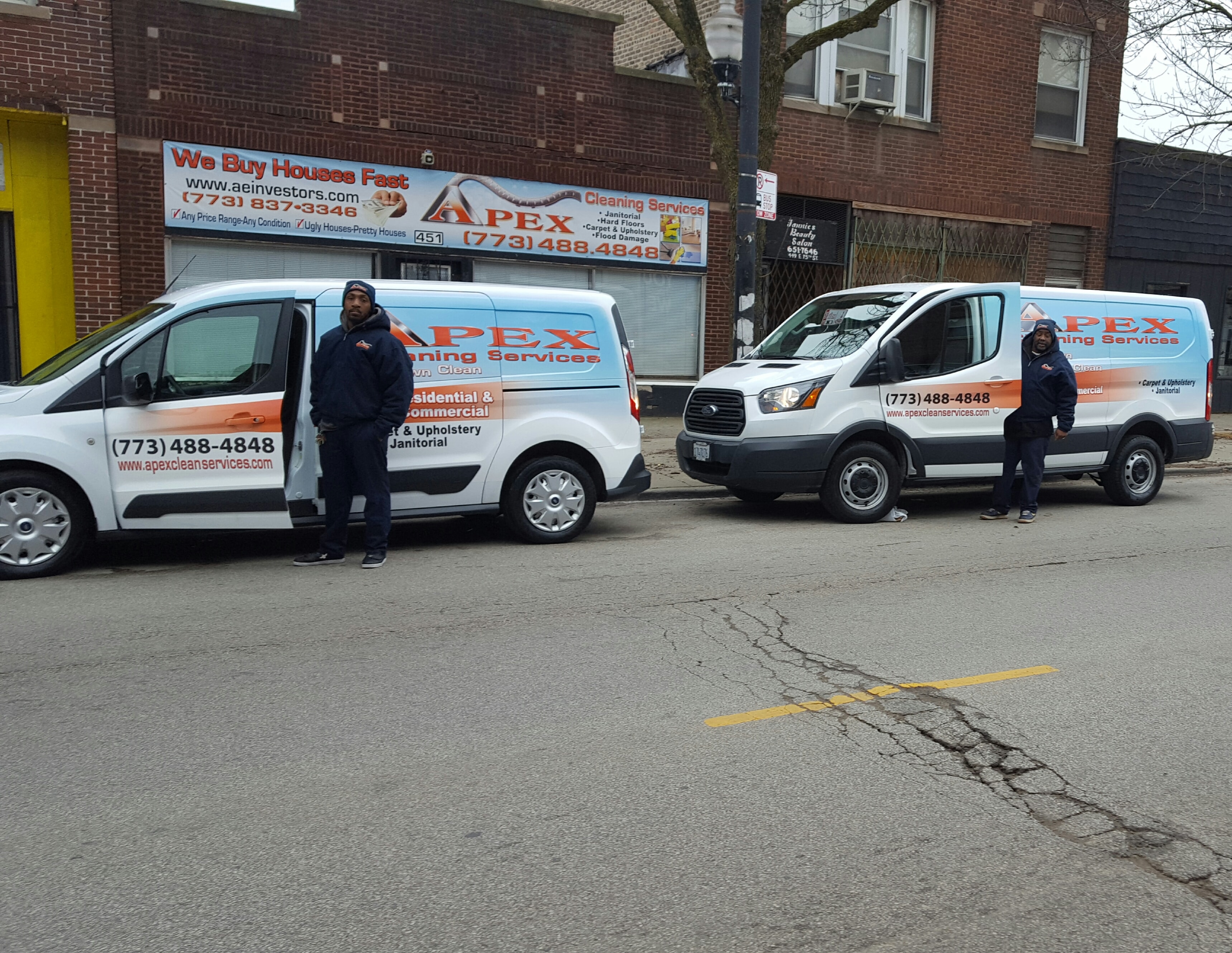 Apex Cleaning Services fleet vehicles